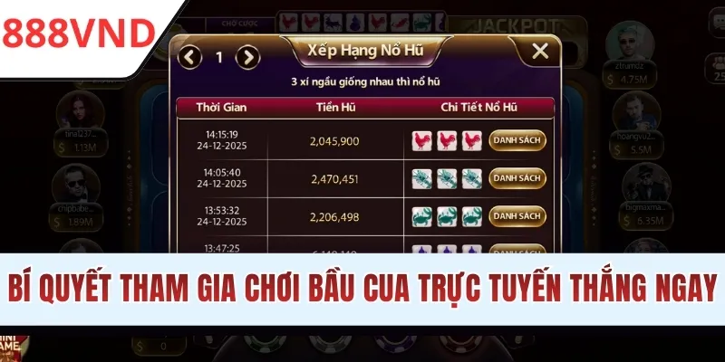 Bí quyết tham gia chơi bầu cua trực tuyến thắng ngay